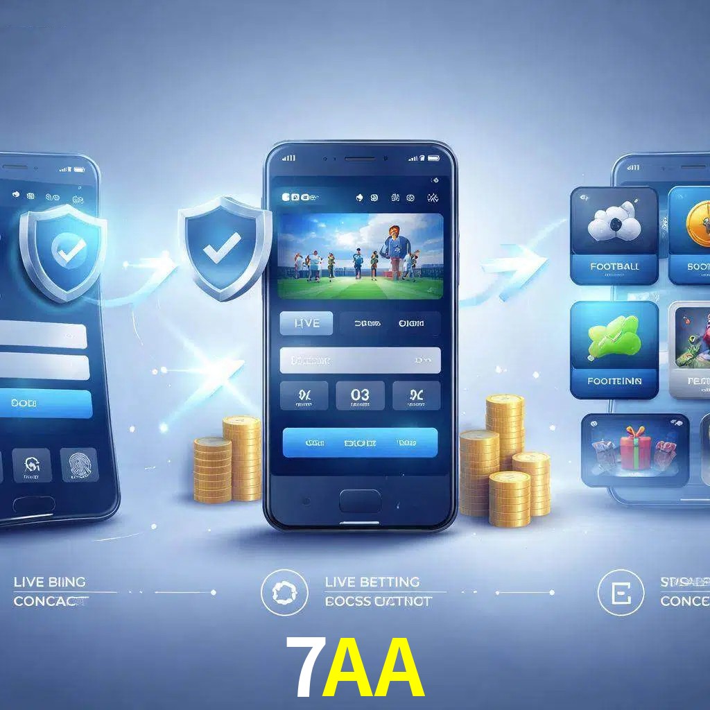 Pasos de acceso a la app 7AA en pantalla de teléfono móvil